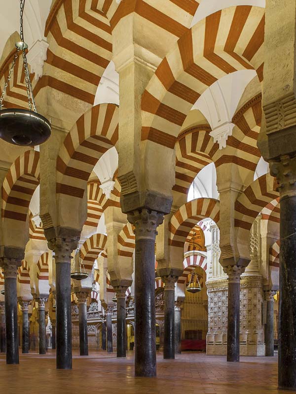 The arches of the Cordoba Mosque, Andalucia, Spain