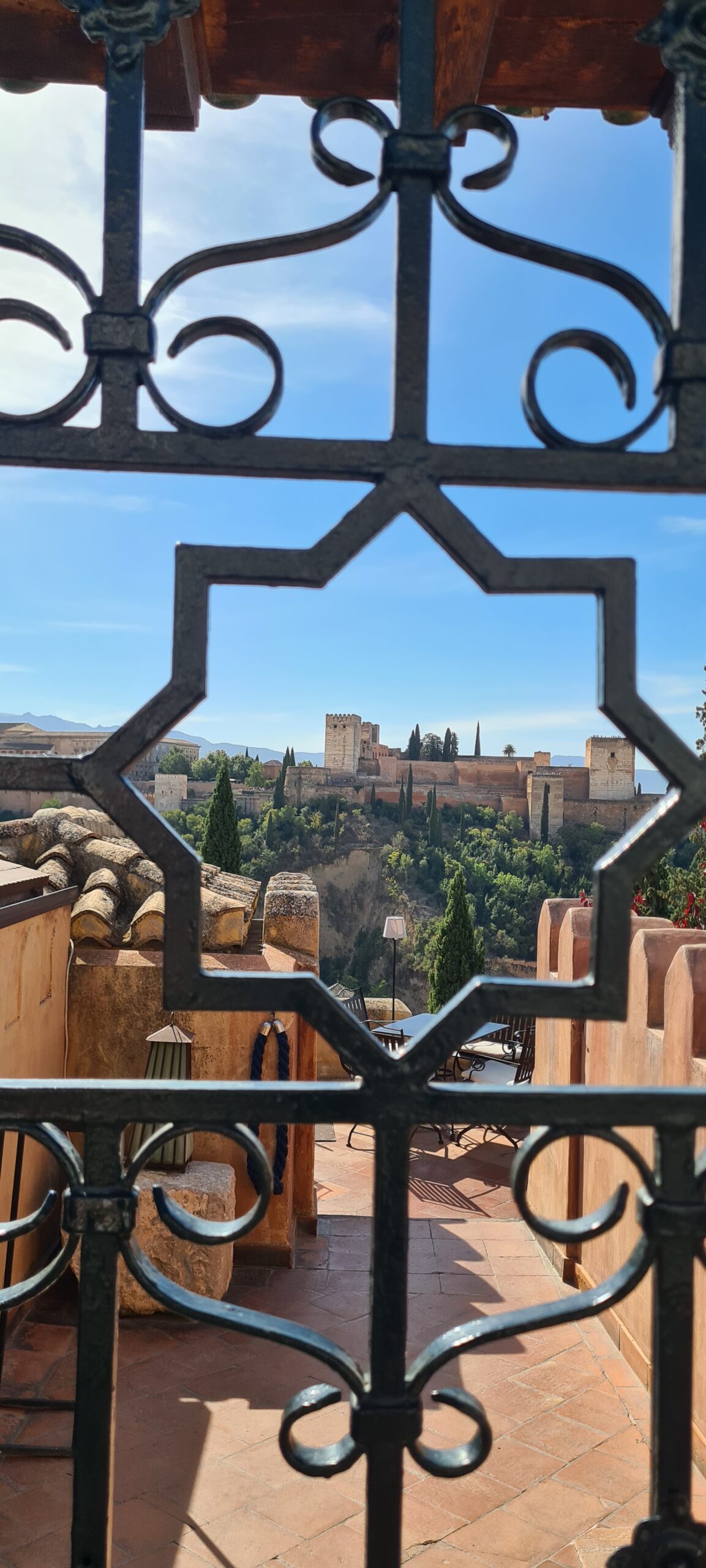 A view of the Alhambra from outside