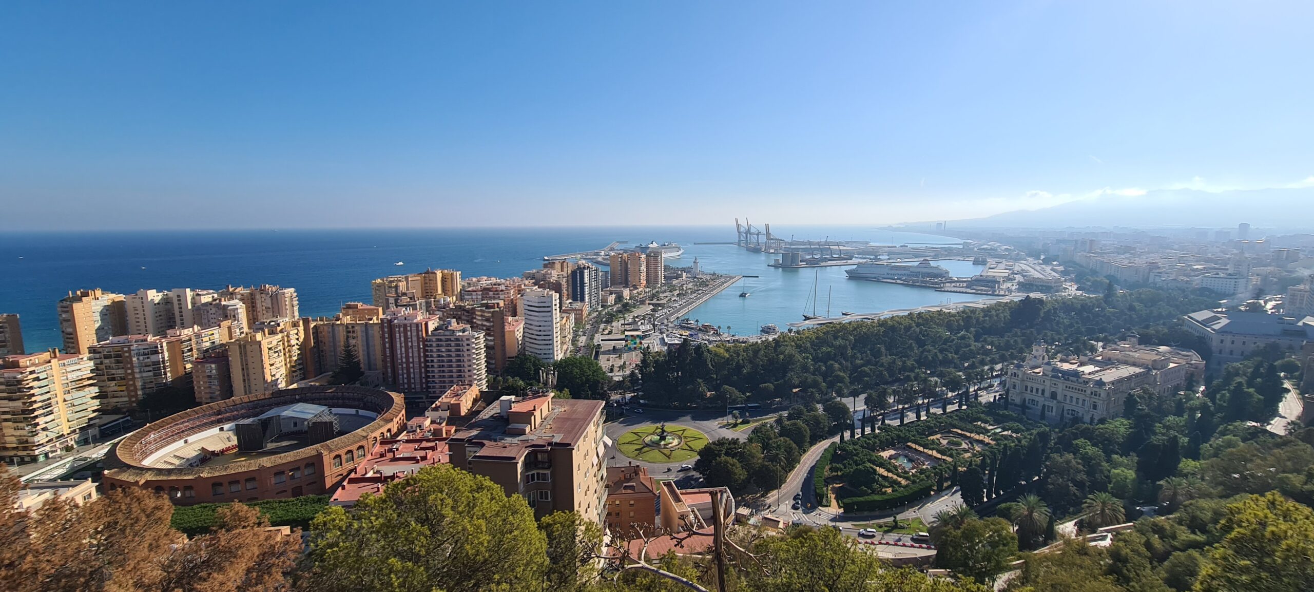 Gibralfaro Castle offers excellent panoramic views of the Malaga city and sea from its viewpoints