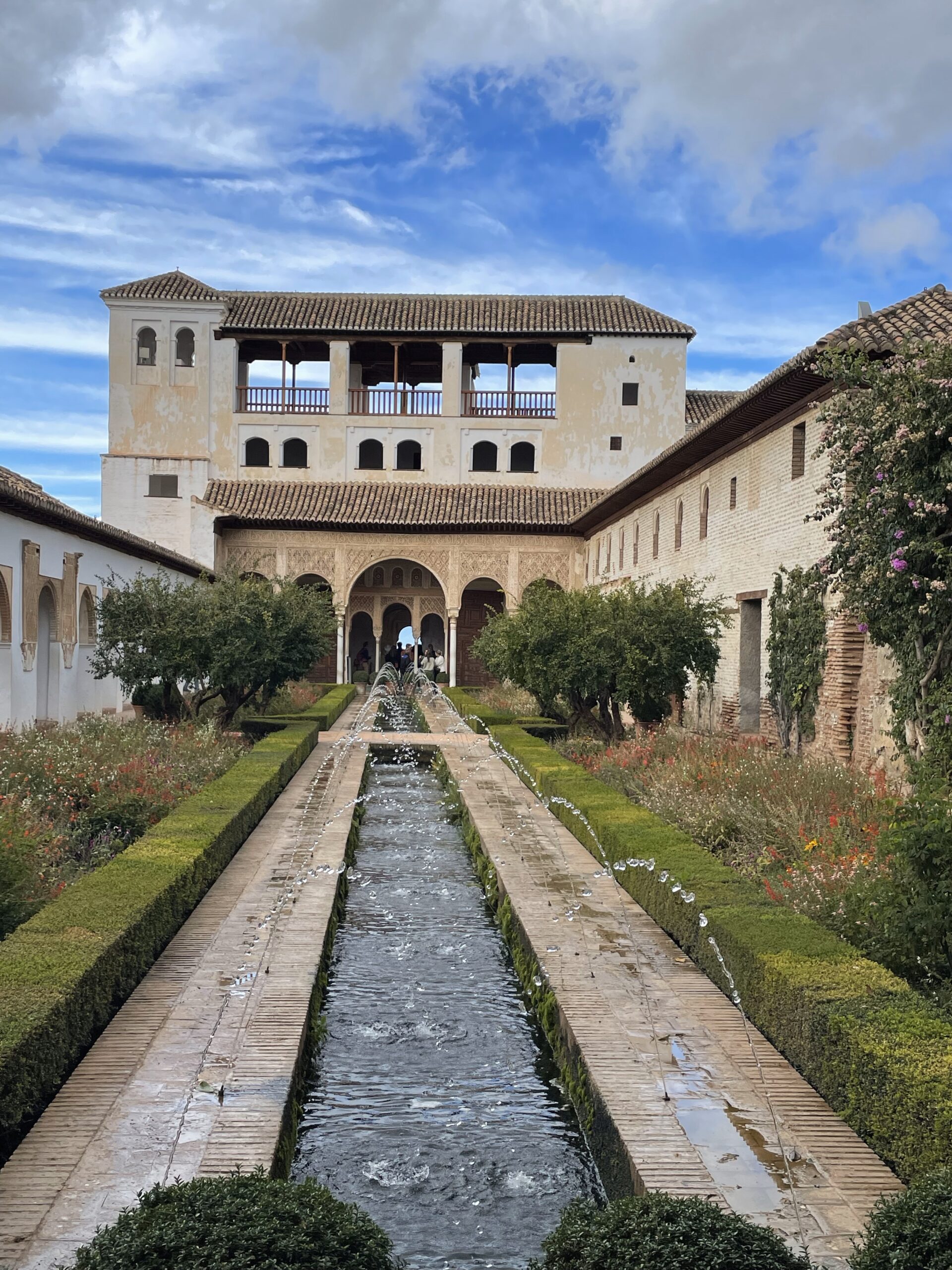 The Patio de la Acequia or Patio of Water Channel is a patio in the Generalife in the Alhambra Complex, in Granada, Spain. It is probably the oldest garden
