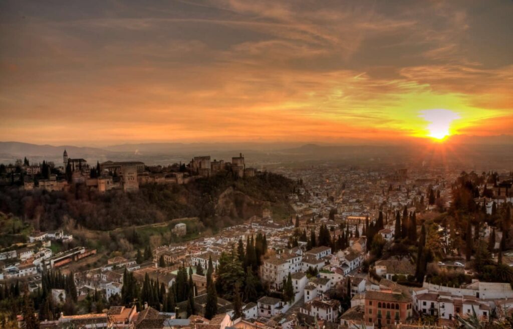 Sunset Over Granada from the Albaicin