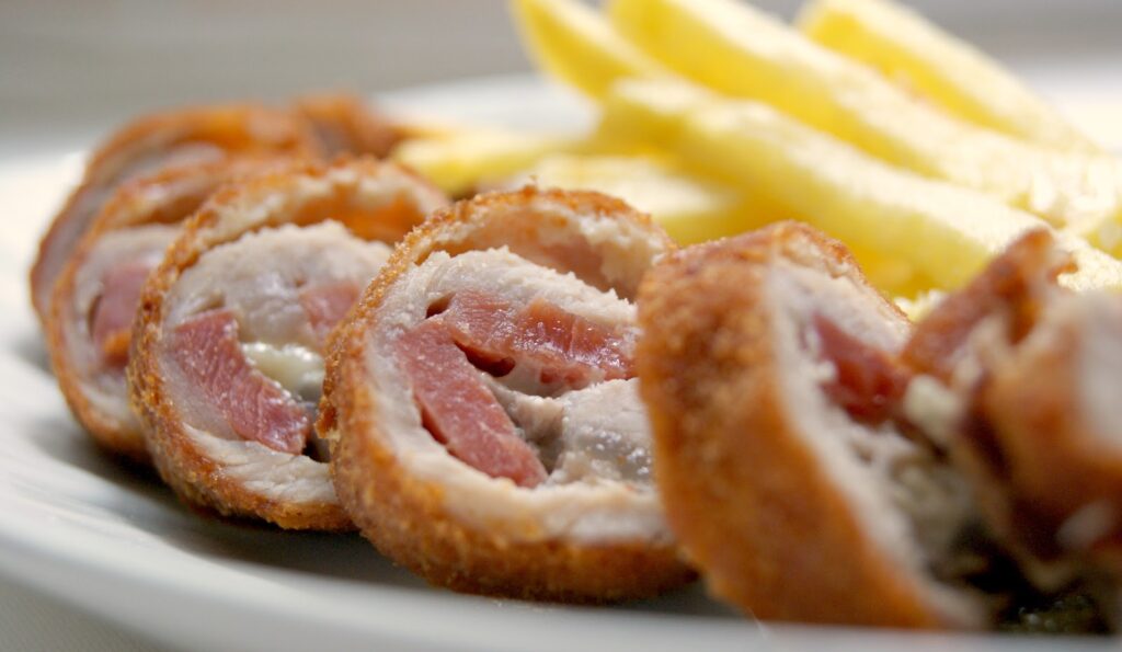Typical cuisine on a day trip to Córdoba from Malaga: Flamenquín Cordobés.